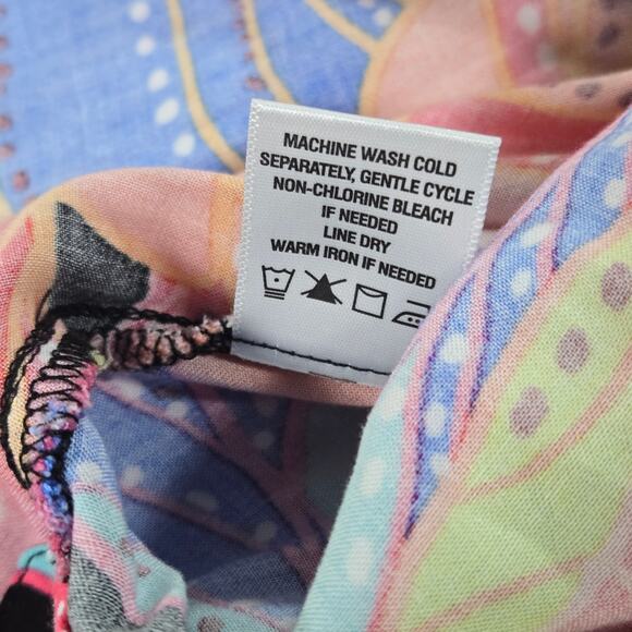1. State Wom XS Sleeveless Dress Tiered Ruffle Tropical Bright Spring Summer EUC - Picture 10 of 11